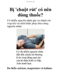 Bị 'chuột rút' có nên dùng thuốc?