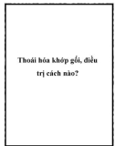 Thoái hóa khớp gối, điều trị cách nào?