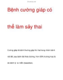 Bệnh cường giáp có thể làm sảy thai