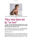 Tiêu hóa kém bé bị xì hơi