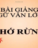 Bài giảng Ngữ văn 8 bài 18: Bài thơ Nhớ rừng