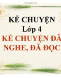 Bài giảng môn Tiếng Việt lớp 4 năm học 2020-2021 - Tuần 5: Kể chuyện Kể chuyện đã nghe, đã đọc ​(Trường Tiểu học Thạch Bàn B)