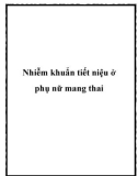 Nhiễm khuẩn tiết niệu ở phụ nữ mang thai