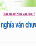 Bài giảng Ngữ văn 7 bài 24: Ý nghĩa văn chương