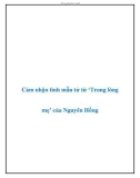 Văn mẫu lớp 9: Cảm nhận tình mẫu tử từ ‘Trong lòng mẹ' của Nguyên Hồng