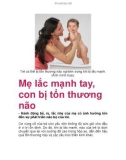 Mẹ lắc mạnh tay, con bị tổn thương não