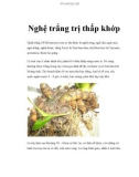 Nghệ trắng trị thấp khớp