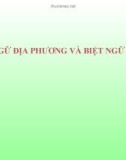 Bài giảng môn Ngữ văn lớp 8 - Bài 5: Từ ngữ địa phương và biệt ngữ xã hội