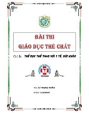 Bài thi : Thể dục thể thao với y tế, sức khỏe