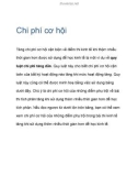 Chi phí cơ hội Tăng chi phí cơ hội cận biên