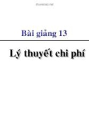 Bài giảng Kinh tế học vi mô dành cho chính sách công: Bài 13 - GV. Đặng Văn Thanh