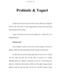 Probiotic & Yogurt