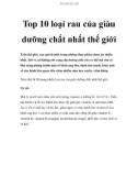 Top 10 loại rau của giàu dưỡng chất nhất thế giới