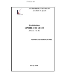 Bài giảng Kinh tế vĩ mô: Phần 1 - Trường ĐH Thăng Long