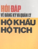 Đăng ký và quản lý hộ khẩu, hộ tịch - Hỏi đáp về pháp luật: Phần 1