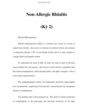 Non-Allergic Rhinitis (Kỳ 2)