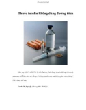 Thuốc insulin không dùng đường tiêm