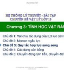 Bài giảng Chuyên đề Vật lý 10 - Chương 3: Chủ đề 3 (Slide)