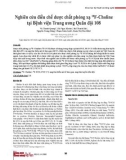 Nghiên cứu điều chế dược chất phóng xạ 18F-Choline tại Bệnh viện Trung ương Quân đội 108