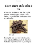 Cách chữa chốc đầu ở trẻ