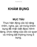 Giáo án khoa điều dưỡng - KHÁM BỤNG