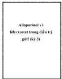 Allopurinol và febuxostat trong điều trị gút! (kỳ 3)