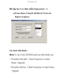 Bài tập tạo Form theo mẫu trong access – 1