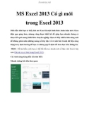 MS Excel 2013 Có gì mới trong Excel 2013