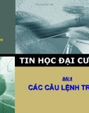 Tinhọcđạicương - bài 8: các câu lệnh trên C