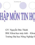 Nhập môn tin học đại cương - Nguyễn Đức Thịnh