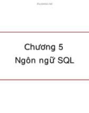 Nhập môn Cơ Sở Dữ Liệu - Chương 5