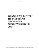 Quản lý và duy trì hệ điều hành microsoft windows server 2003