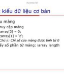 Lập trình Java cơ bản : Tổng quan lập trình Java part 4