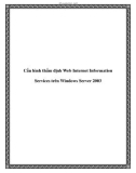 Cấu hình thẩm định Web Internet Information Services trên Windows Server 2003