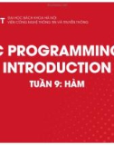 Bài giảng C Programming introduction: Tuần 9 - Hàm