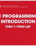 Bài giảng C Programming introduction: Tuần 7 - Vòng lặp