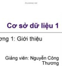 Cơ sở dữ liệu 1_Chương 1: Giới thiệu