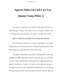 Nguyên Nhân Cái Chết Của Vua Quang Trung (Phần 1)