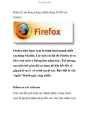 Giảm tối đa dung lượng chiếm dụng RAM của Firefox