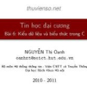 Tin học đại cương - Bài 6