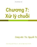 Bài giảng Cơ sở lập trình máy tính: Chương 7 - ThS. Nguyễn Thị Khiêm Hòa