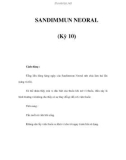 SANDIMMUN NEORAL (Kỳ 10)