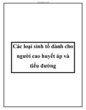 Các loại sinh tố dành cho người cao huyết áp và tiểu đường