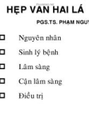 Bài giảng Hẹp van 2 lá