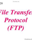 Lecture TCP-IP protocol suite - Chapter 20: File Transfer Protocol (FTP)