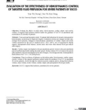 Đánh giá hiệu quả kiểm soát huyết động của phương pháp truyền dịch theo đích dưới hướng dẫn của esCCO trong gây mê hồi sức bệnh nhân nặng