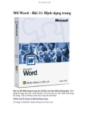 MS Word - Bài 11: Định dạng trang