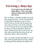 Gà trong y dược học