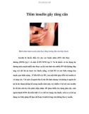 Tiêm insulin gây tăng cân