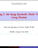 Bài giảng Matlab: Chương 2 - ĐHBK Hà Nội